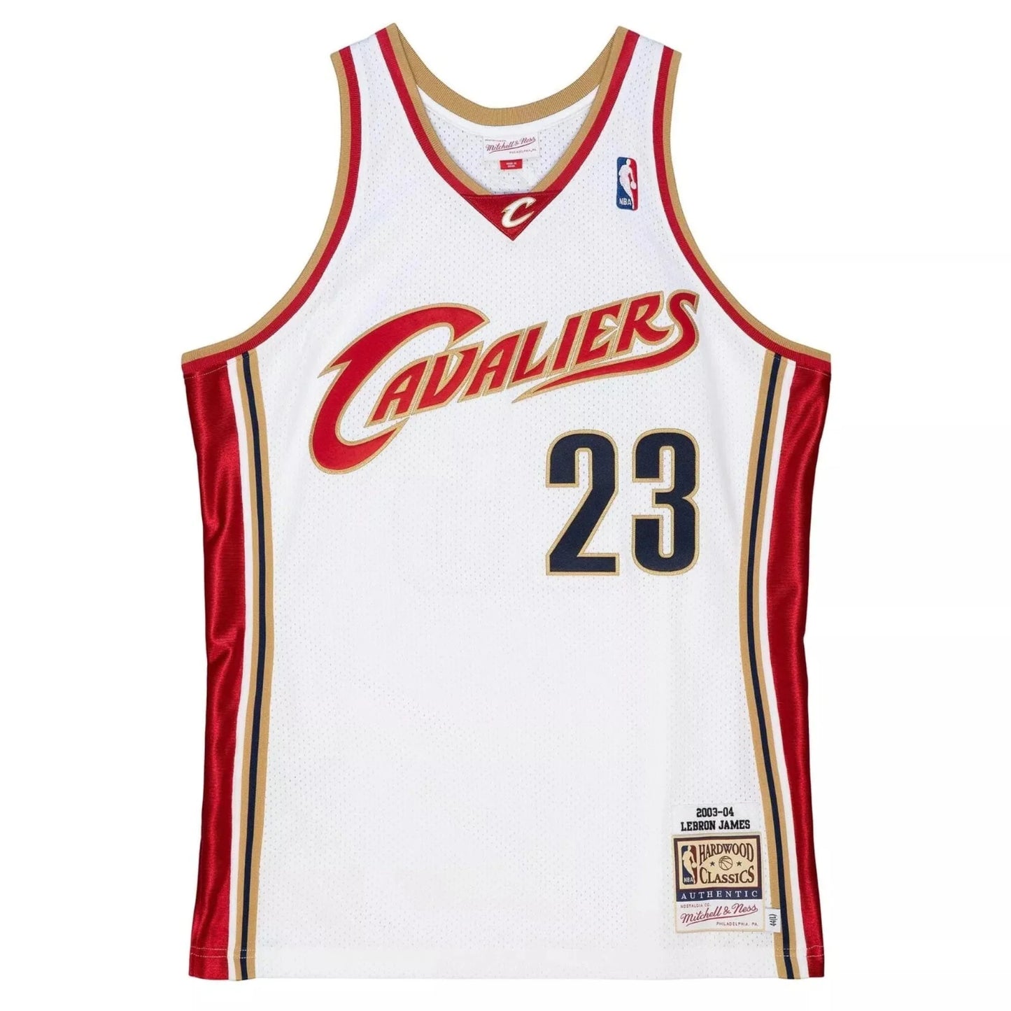 Mitchell & Ness Men's NBA Cleveland Cavaliers LeBron James 2003-04 Authentic Jersey - White