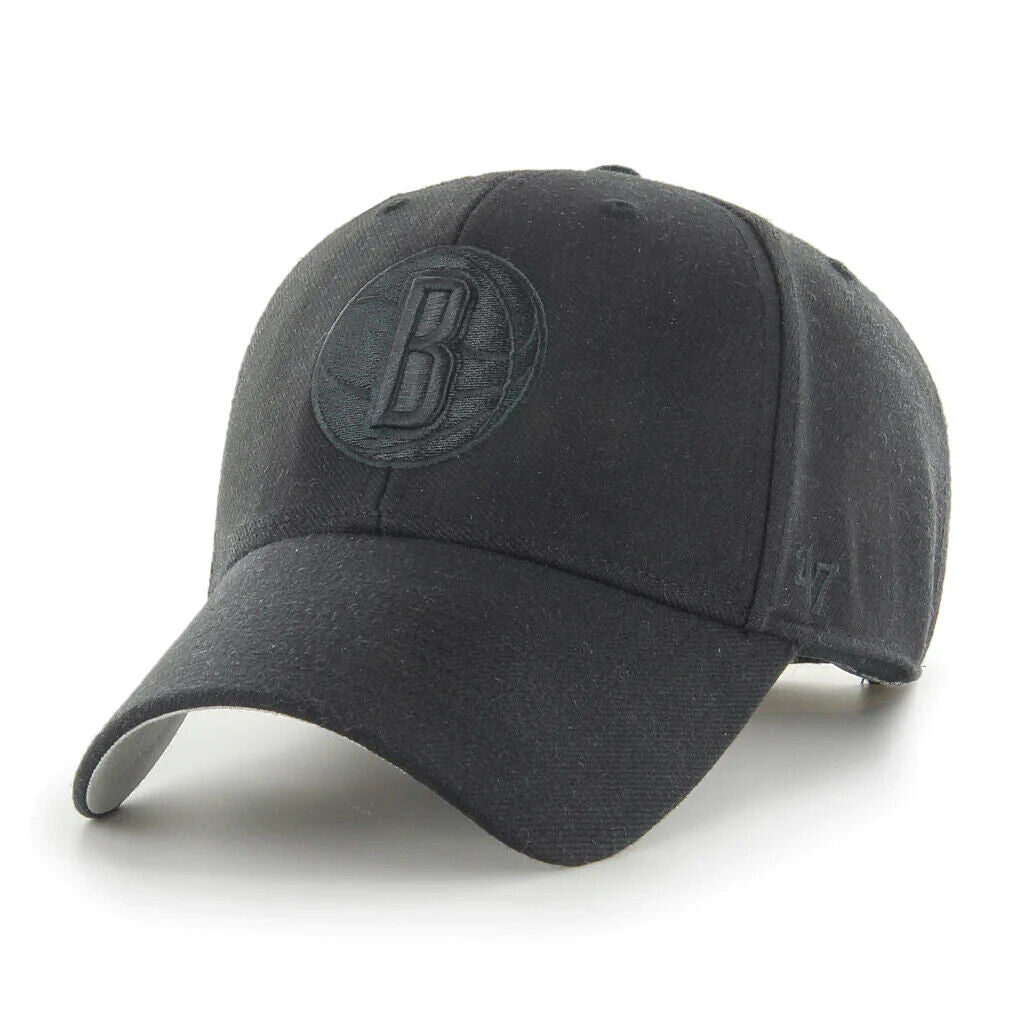 Brooklyn Nets '47 MVP Adjustable Hat- Black/Black