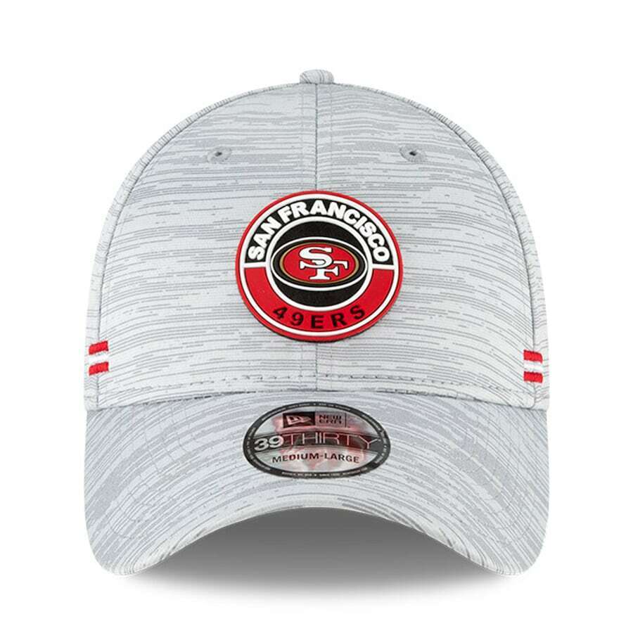Men's New Era Gray San Francisco 49ers 2020 NFL Sideline Official 39THIRTY Flex Hat