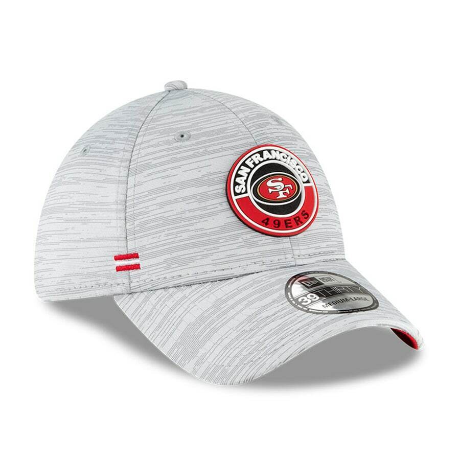 Men's New Era Gray San Francisco 49ers 2020 NFL Sideline Official 39THIRTY Flex Hat