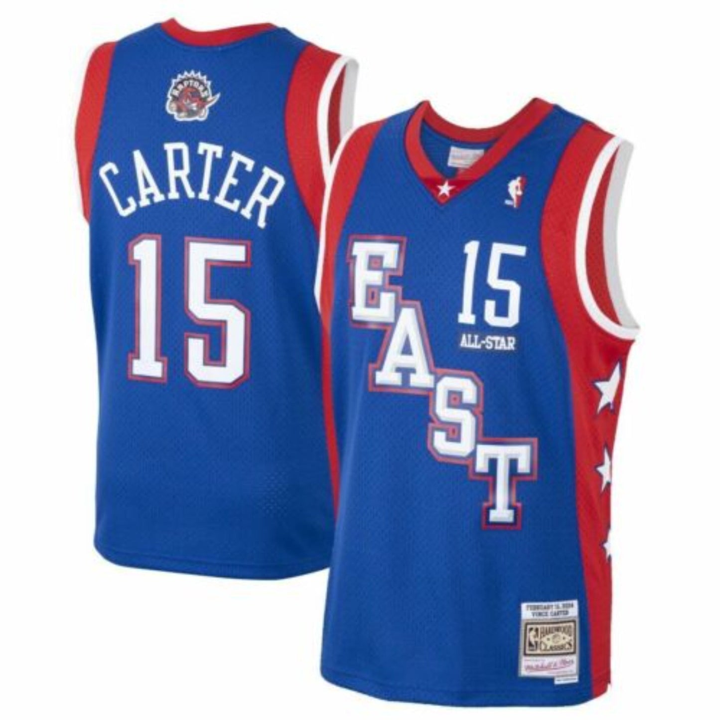 Men's NBA All-Star East 2004 Vince Carter #15 White Mitchell N Ness Swingman Jersey