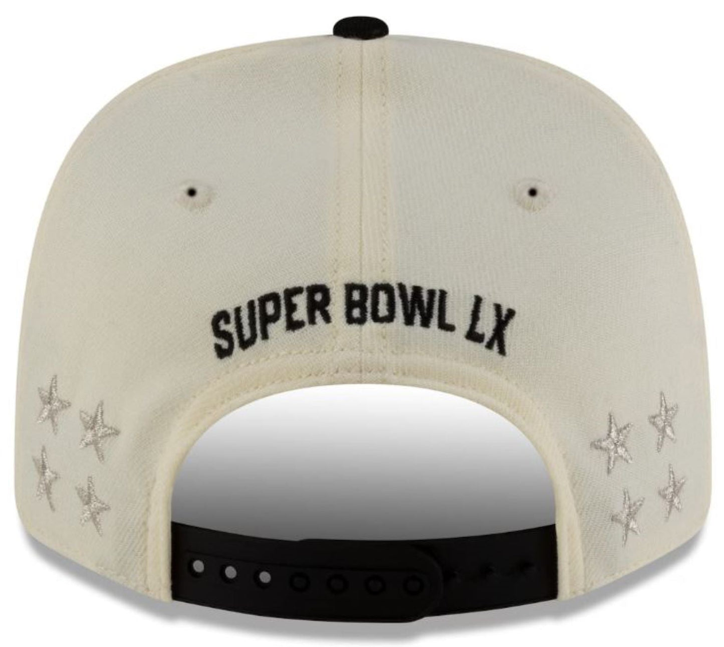New Era 9SEVENTY Youth NFL Seattle Seahawks Super Bowl LX Champions Locker Room Trophy Collection Adjustable Snapback Hat - Cream/Black