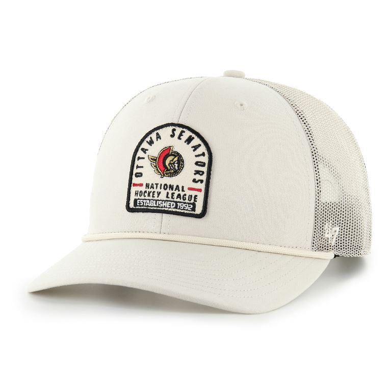 '47 NHL Ottawa Senators Monument Rope Trucker Hat - White