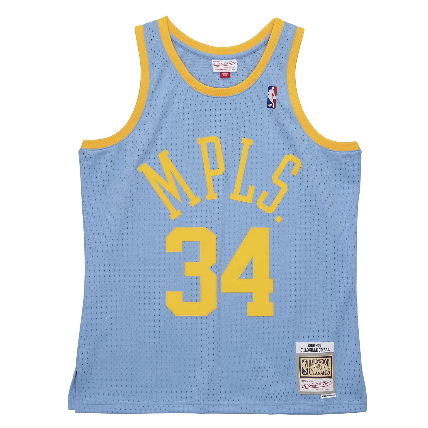 Shaquille O'Neal #34 Los Angeles Lakers 2001 Mitchell & Ness Swingman Jersey