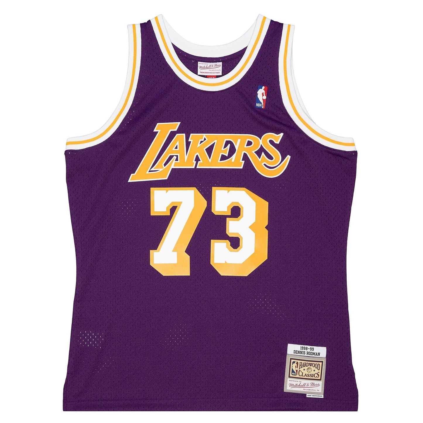 Men's Mitchell & Ness NBA Dennis Rodman Los Angeles Lakers 1998/99 Hardwood Classics Swingman Jersey - Purple