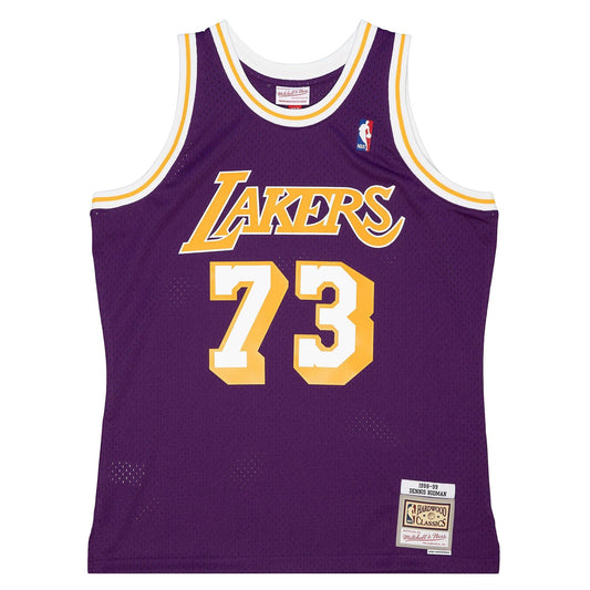 Men's Mitchell & Ness NBA Dennis Rodman Los Angeles Lakers 1998/99 Hardwood Classics Swingman Jersey - Purple