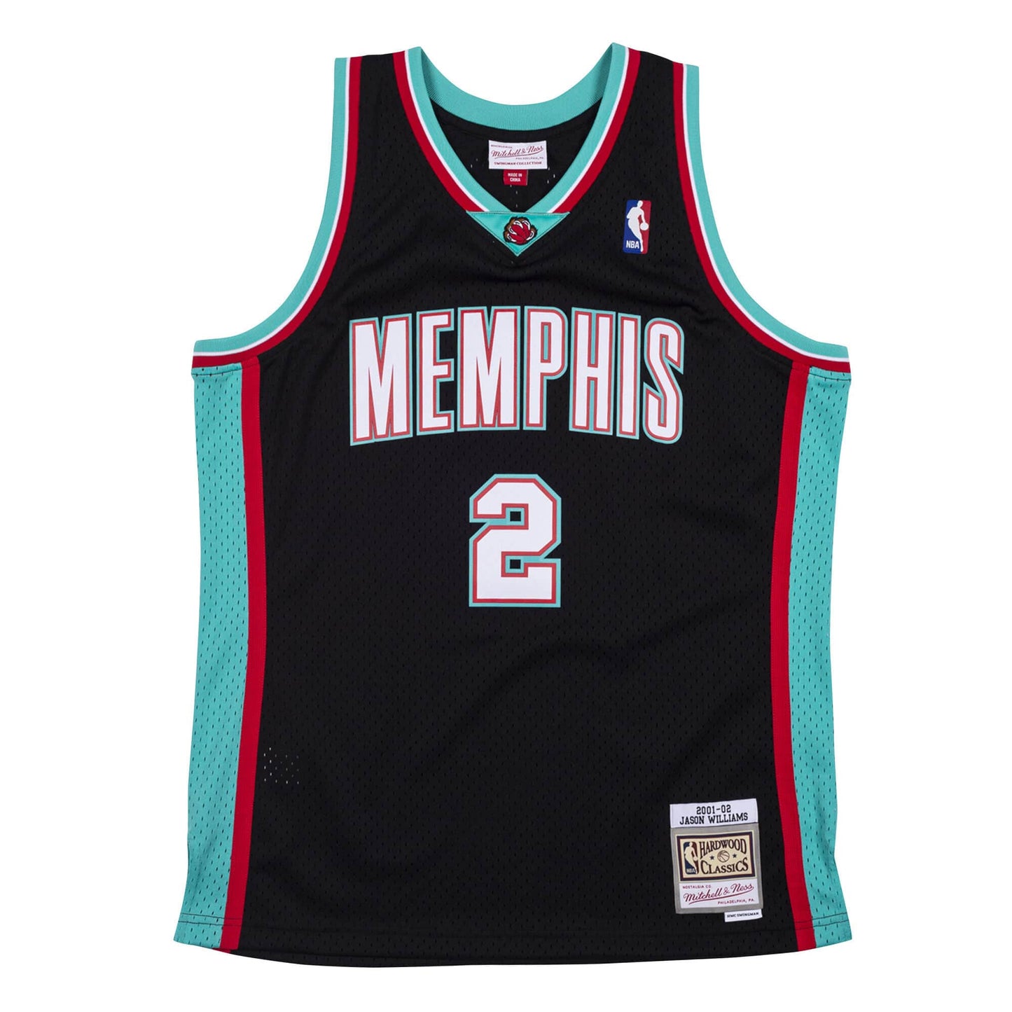 Men's Mitchell & Ness NBA Jason Williams Memphis Grizzlies 2001/02 Hardwood Classics Swingman Jersey - Black