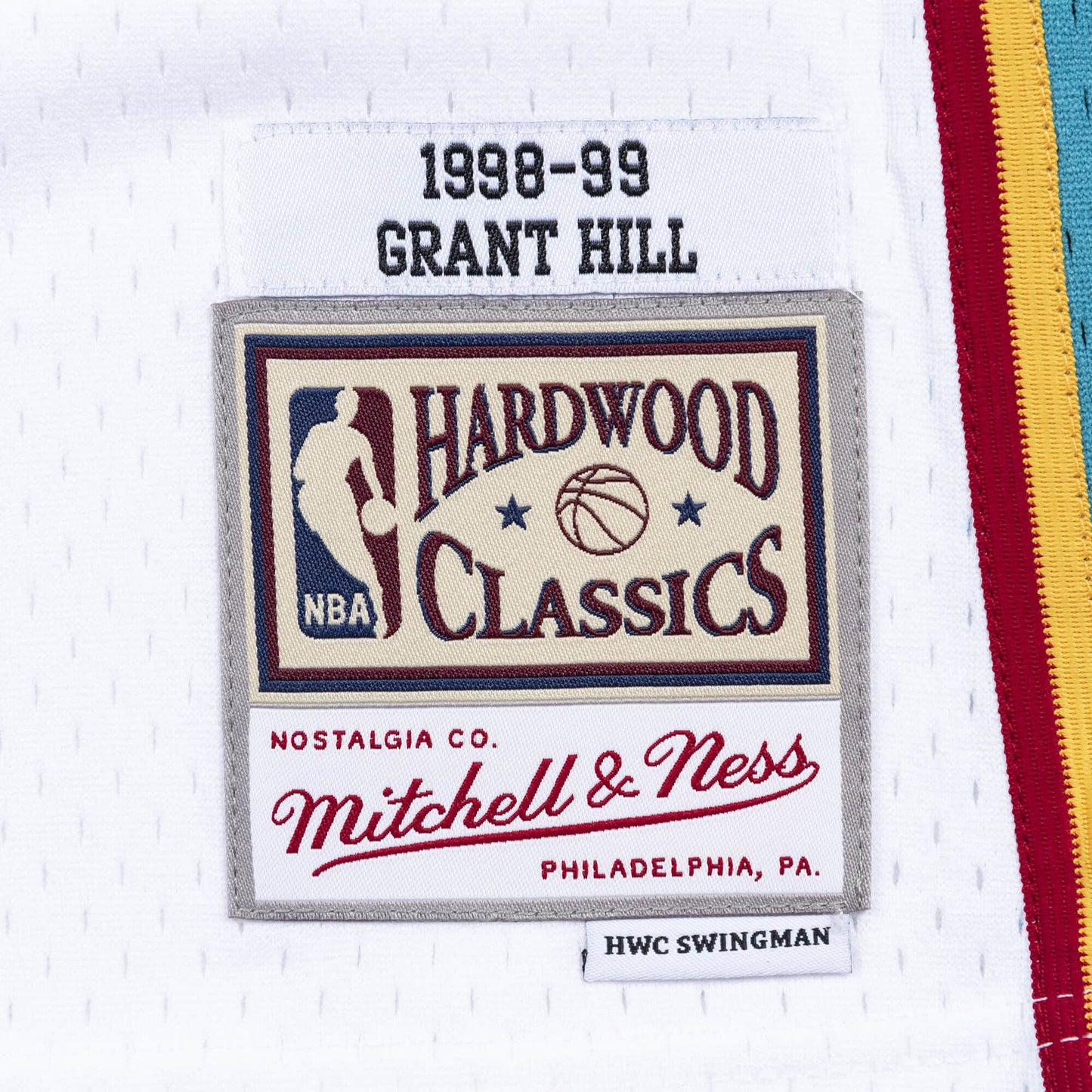 Men's Mitchell & Ness NBA Grant Hill Detroit Pistons 1998/99 Hardwood Classics Swingman Jersey - White