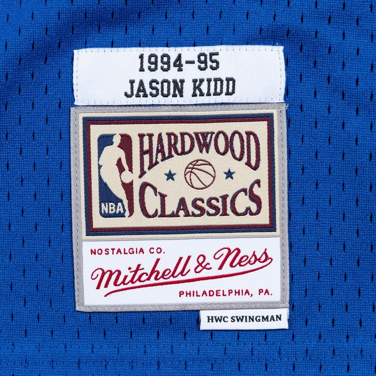 Mitchell & Ness Men's NBA Dallas Mavericks Jason Kidd  1994-95 Hardwood Classics Swingman Jersey - Blue
