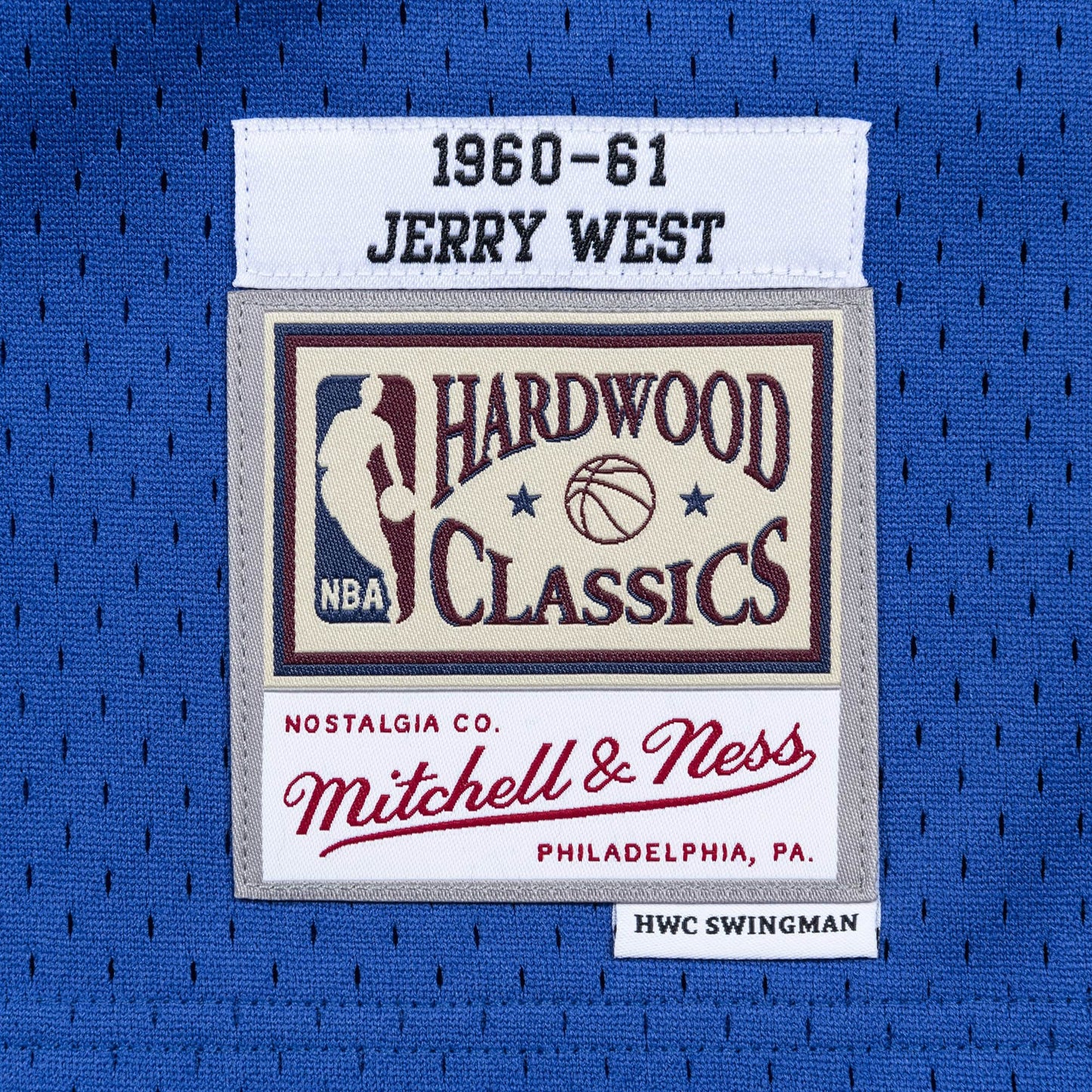 Men's Mitchell & Ness NBA Jerry West Los Angeles Lakers 1960/61 Hardwood Classics Swingman Jersey - Blue