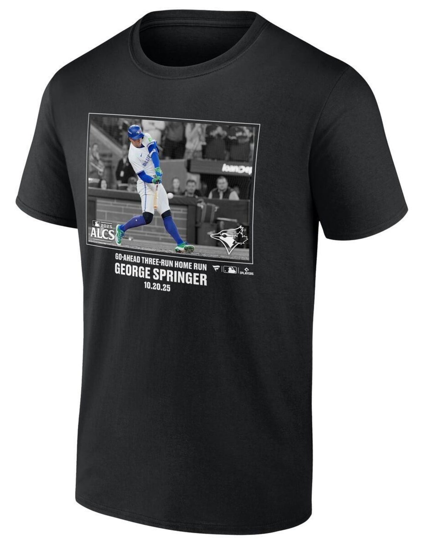 Fanatics MLB Toronto Blue Jays ALCS Go-Ahead Three-Run Home Run Springer Dinger T-Shirt - Black