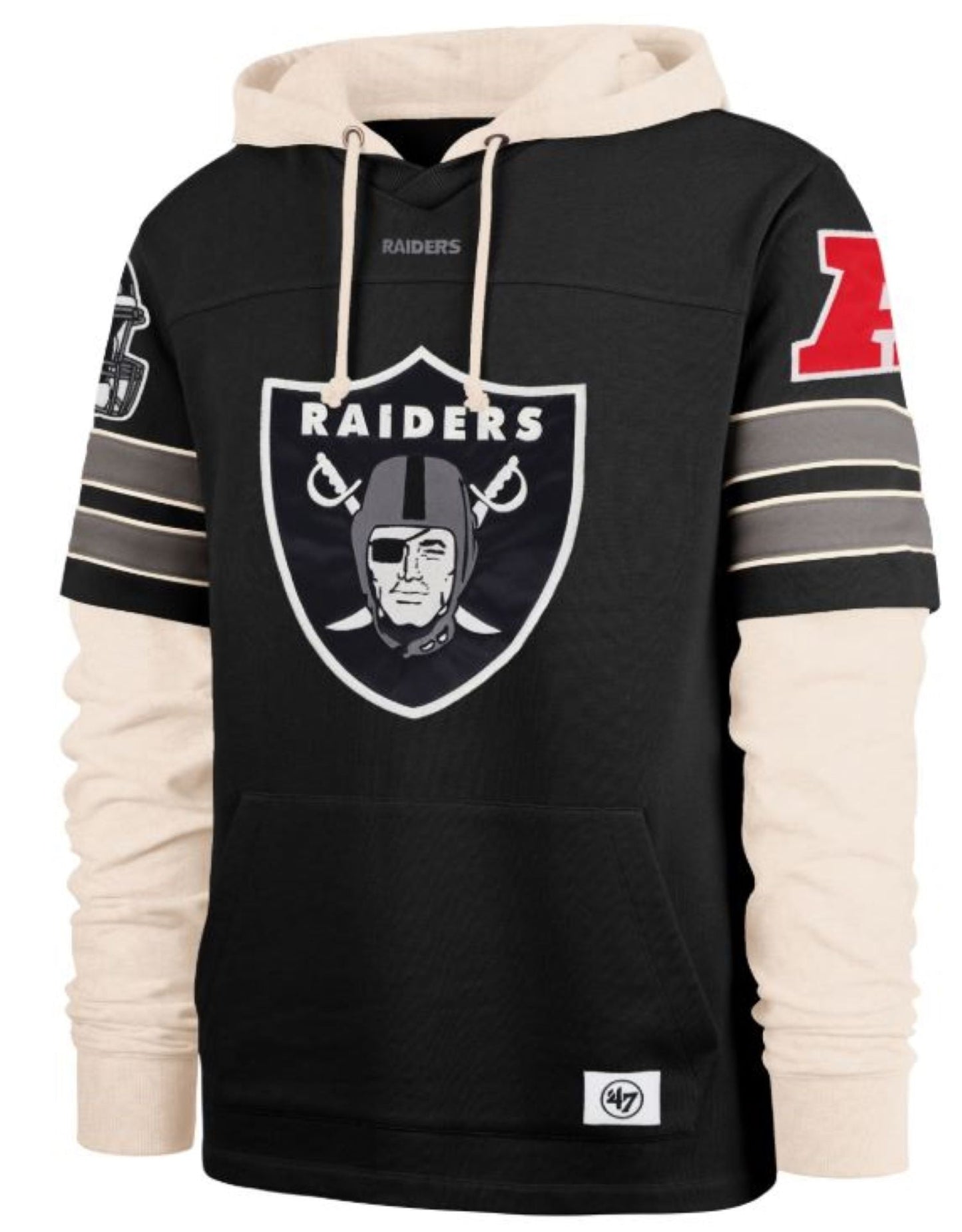 '47 NFL Las Vegas Raiders Split Zone Cornerback Duo Lacer - Black/White