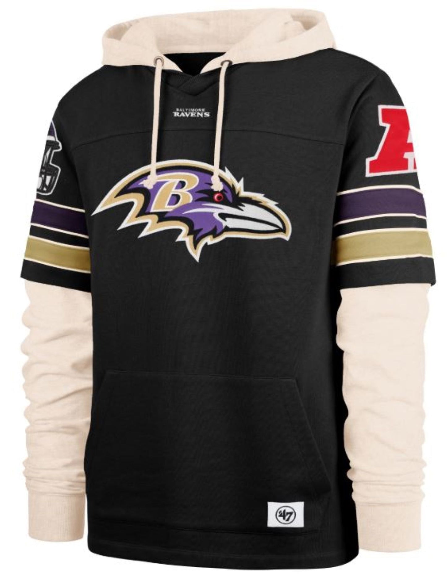 '47 NFL Baltimore Ravens Split Zone Cornerback Duo Lacer - Black/White