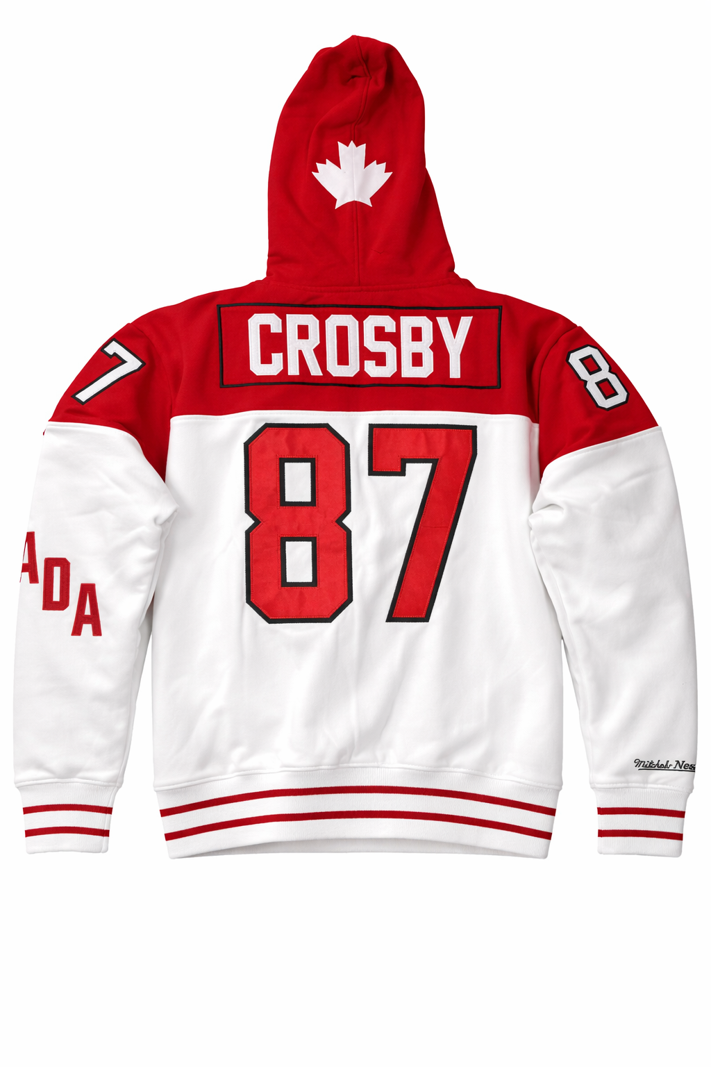Mitchell & Ness Team Canada Sidney Crosby #87 Named Hoodie - White/Red