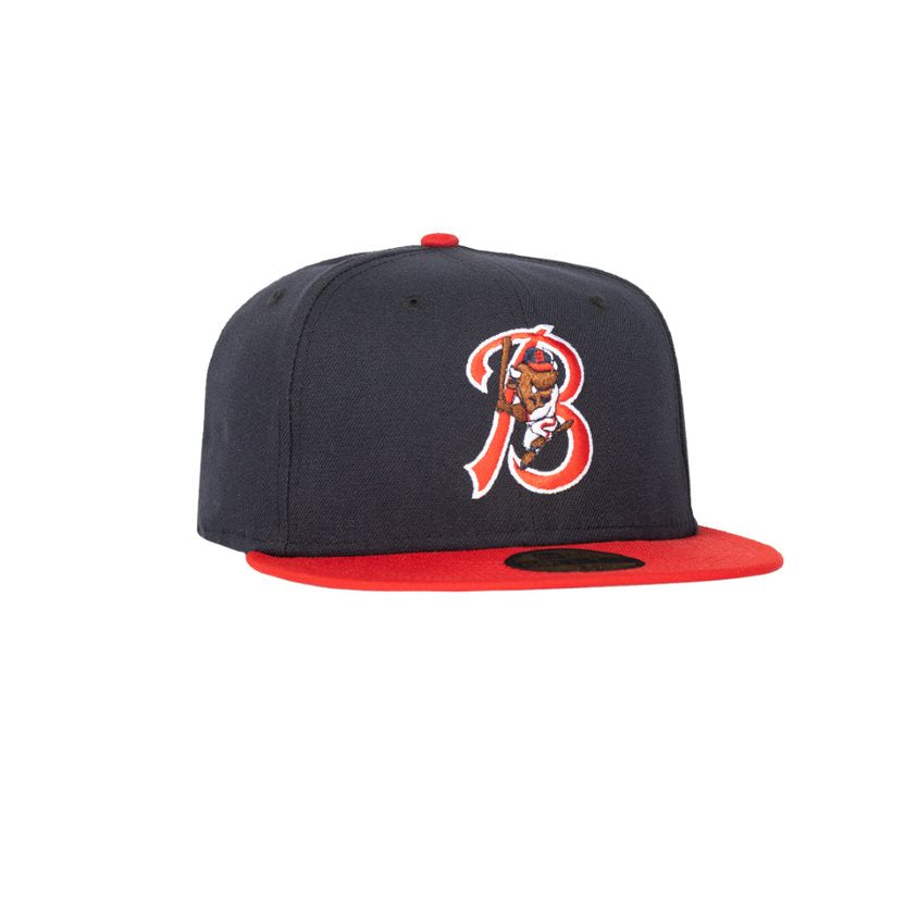 New Era Buffalo Bisons Navy and Red 59Fifty Fitted Hat (Jays Triple-A Team)
