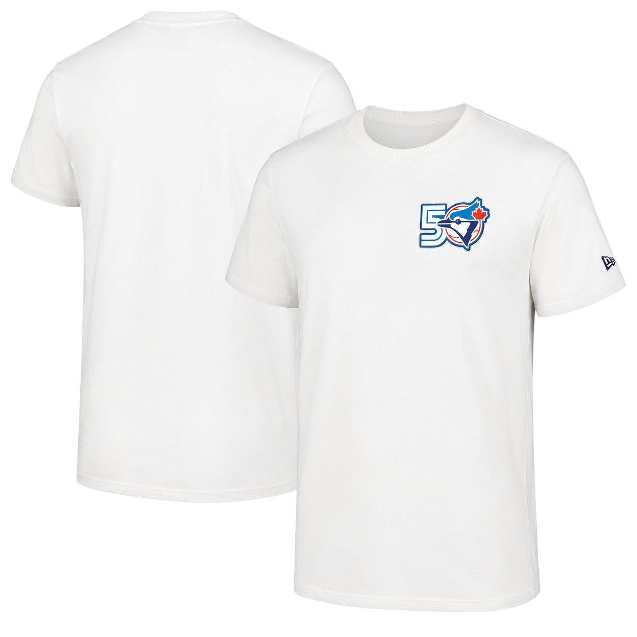 New Era MLB Toronto Blue Jays 50th Season Anniversary Logo T-Shirt - White