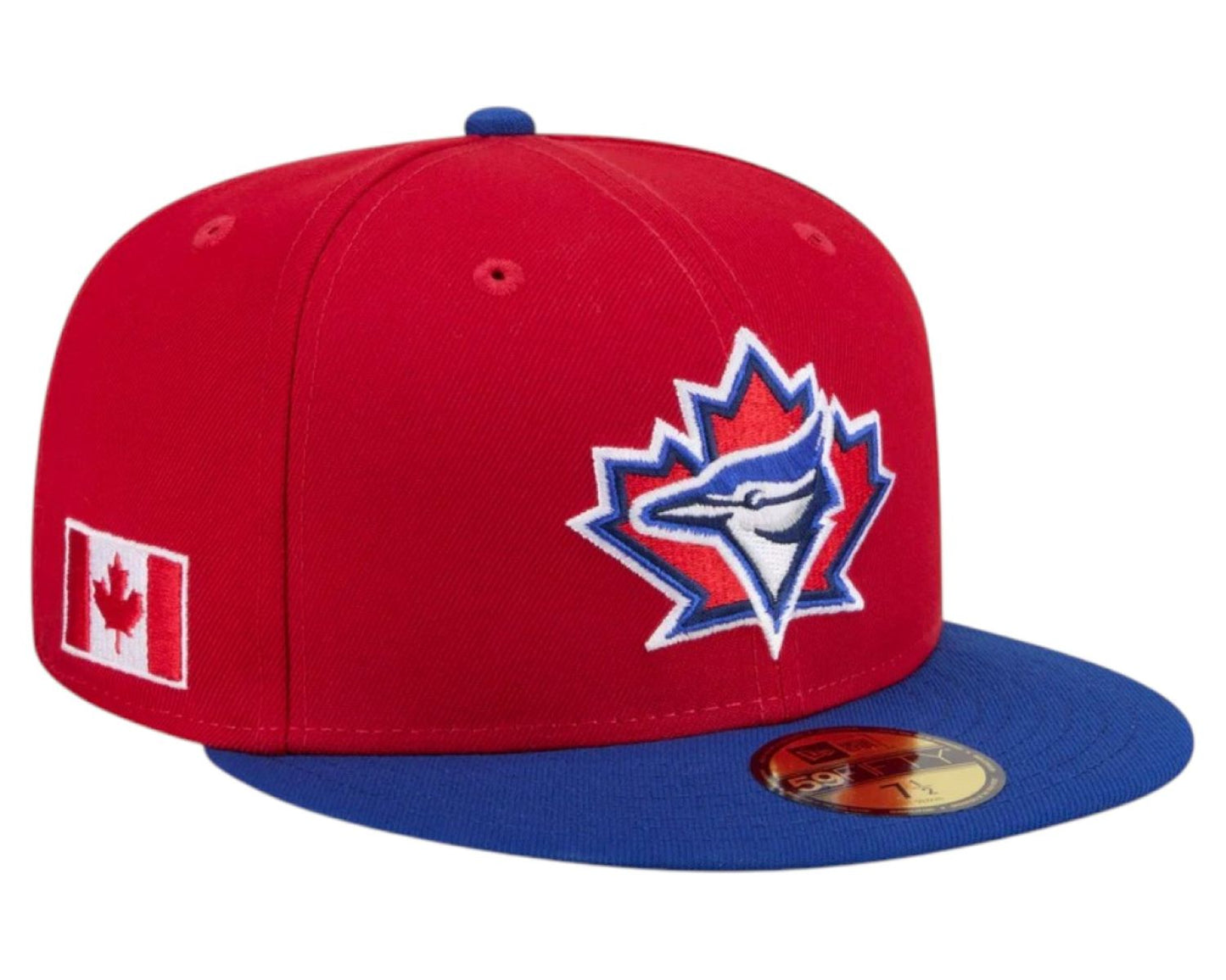 New Era MLB 59FIFTY Toronto Blue Jays Cooperstown Vintage Logo Canada Day 2026 Fitted Hat - Red/Royal
