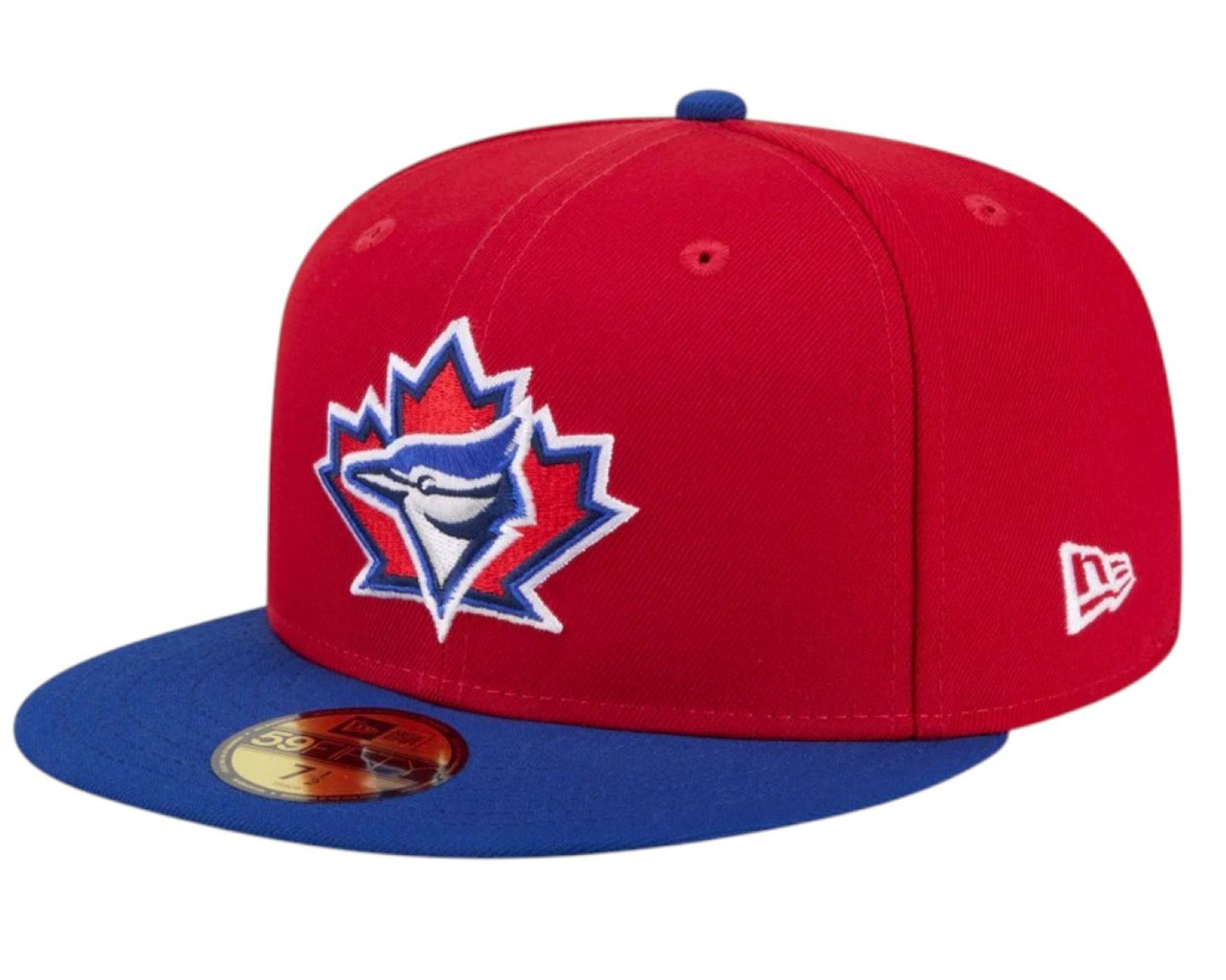 New Era MLB 59FIFTY Toronto Blue Jays Cooperstown Vintage Logo Canada Day 2026 Fitted Hat - Red/Royal