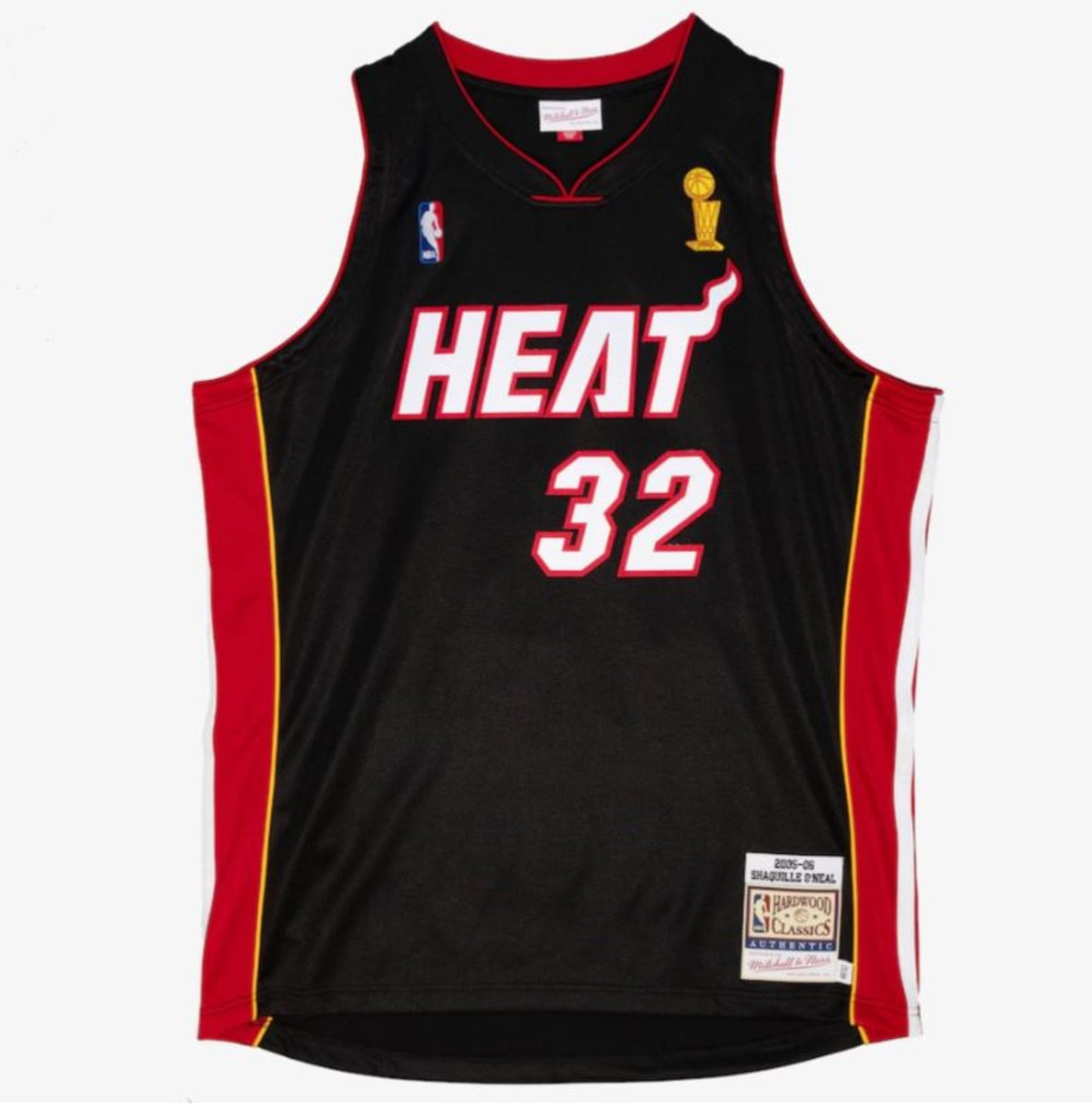 Mitchell & Ness Men's NBA Shaquille O'Neal Miami Heat 2006 FINALS AUTHENTIC Jersey - Black