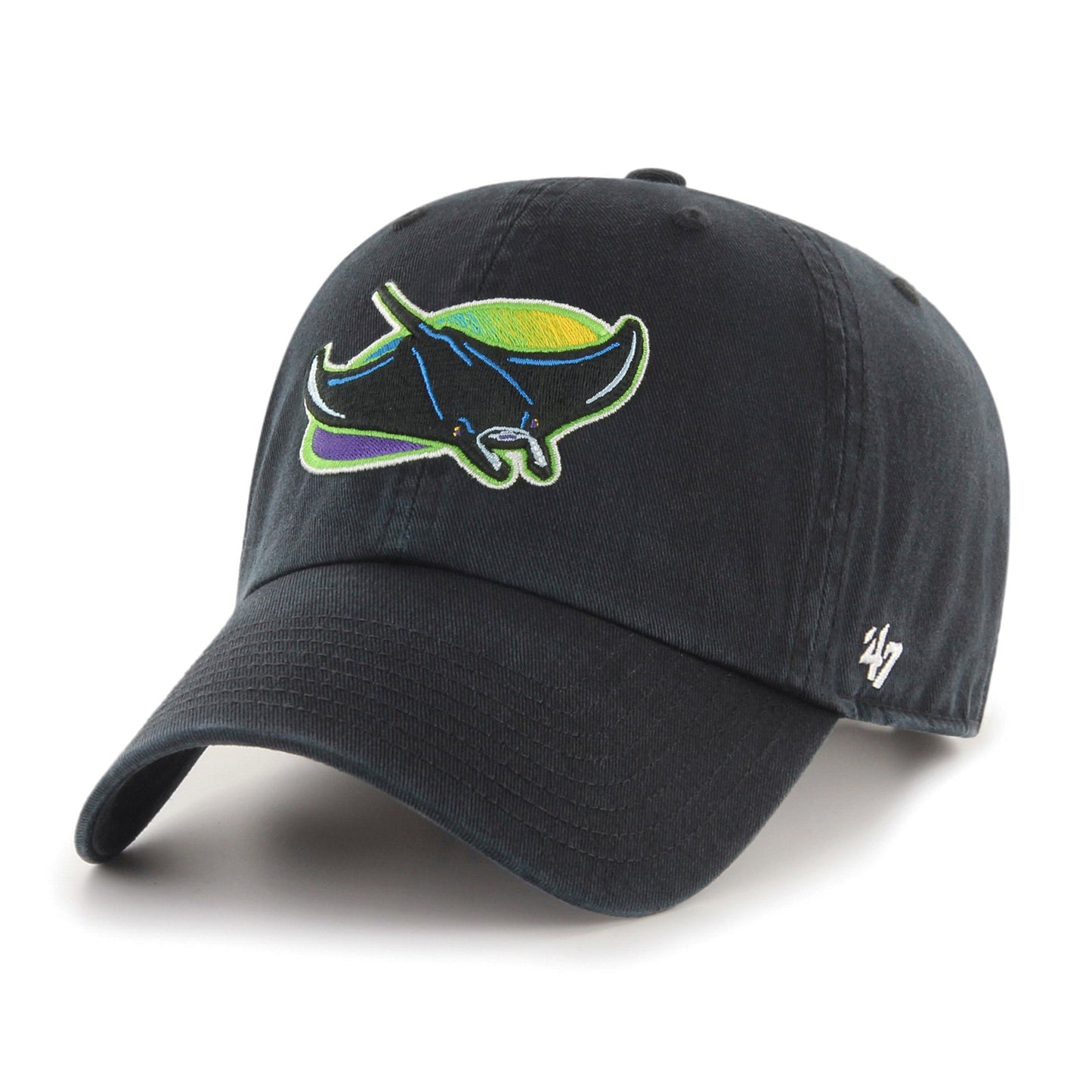 Tampa Bay Rays Cooperstown '47 MLB Black Clean Up Adjustable Cap
