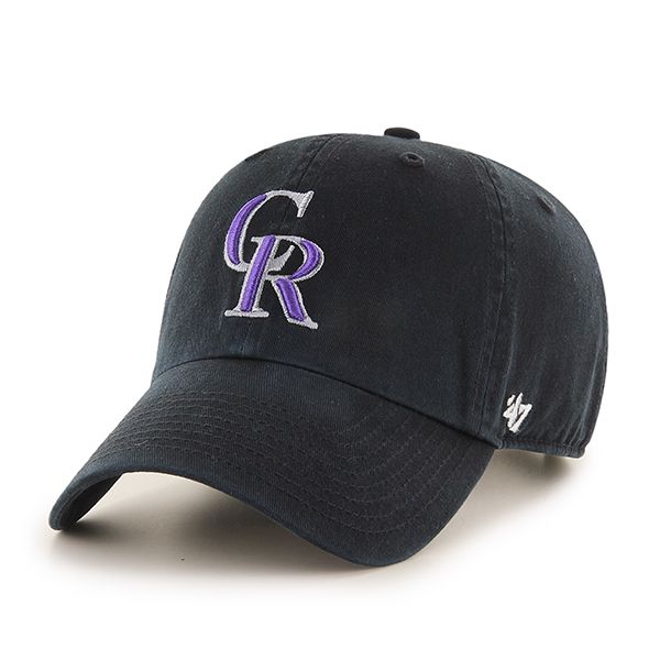 Colorado Rockies '47 MLB Black Clean Up Adjustable Cap