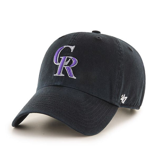 Colorado Rockies '47 MLB Black Clean Up Adjustable Cap