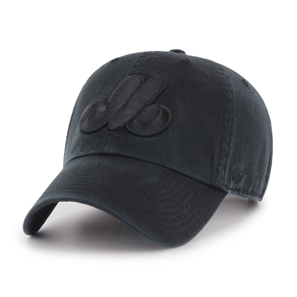 Montreal Expos '47 Black-Black Adjustable Clean Up Cap