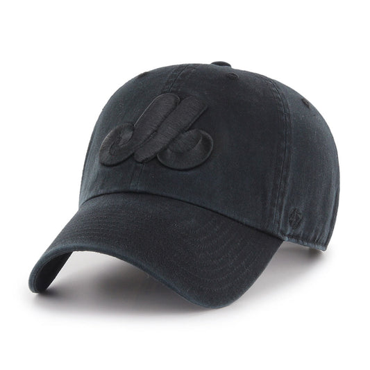 Montreal Expos '47 Black-Black Adjustable Clean Up Cap