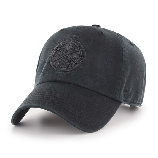 Denver Nuggets '47 NBA Black on Black Clean Up Adjustable Cap