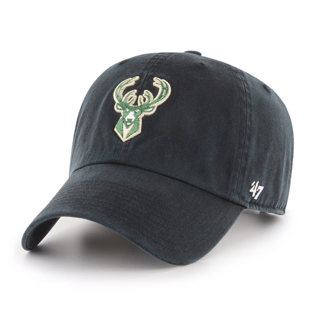 Milwaukee Bucks '47 NBA Black Clean Up Adjustable Cap