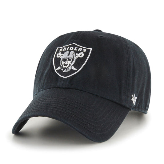 Las Vegas Raiders '47 Brand Black Cleanup Adjustable Hat