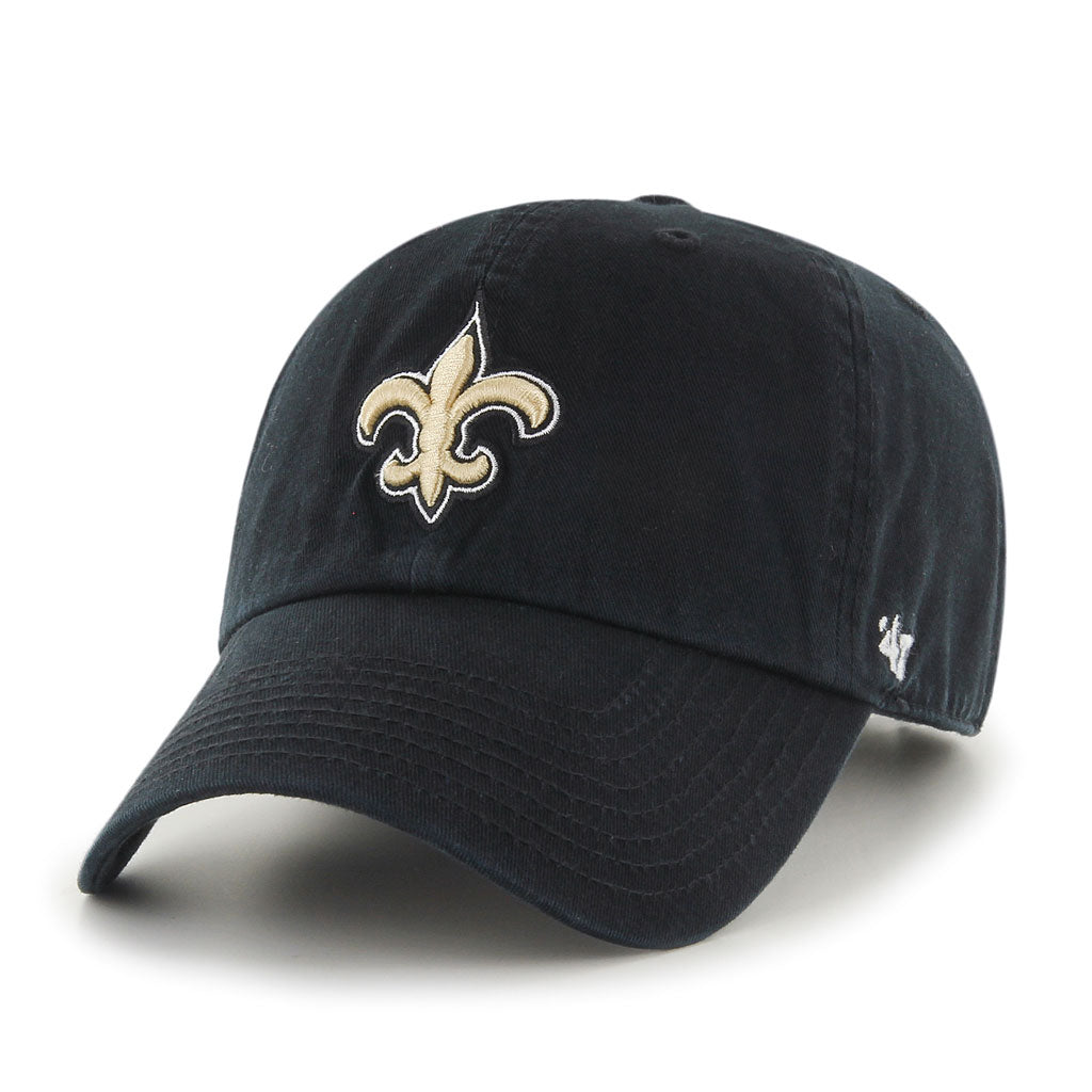 New Orleans Saints NFL '47 Brand Black Cleanup Adjustable Hat