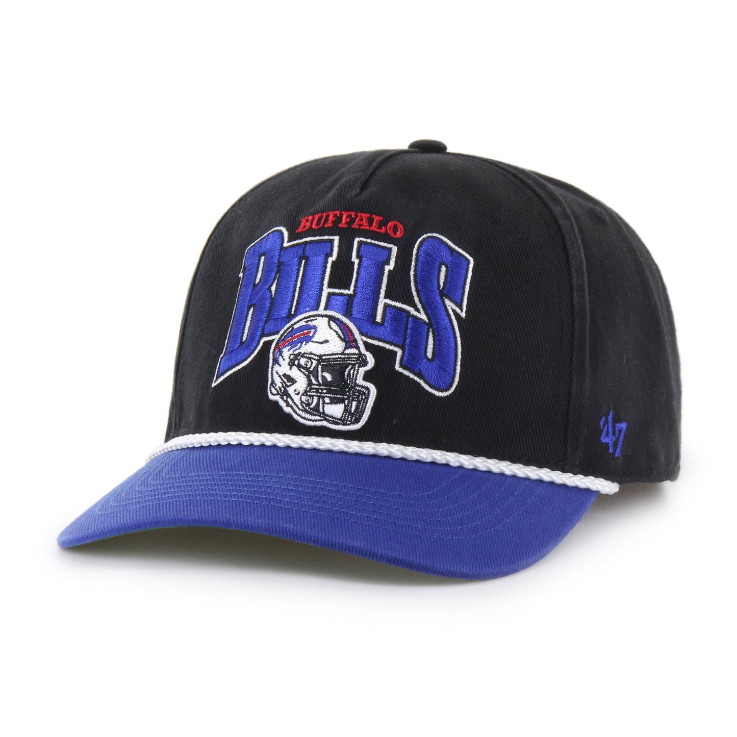'47 NFL Buffalo Bills Palmero Hitch RF Adjustable Snapback Hat - Black / Blue