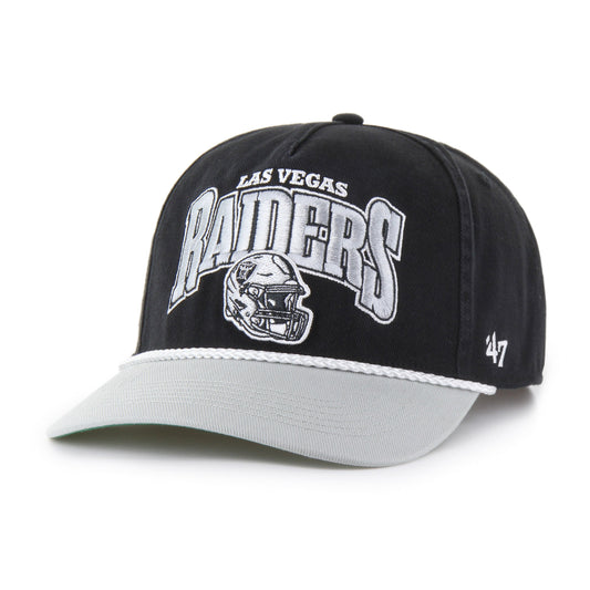 '47 NFL Las Vegas Raiders Palmero Hitch RF Adjustable Snapback Hat - Black / Grey