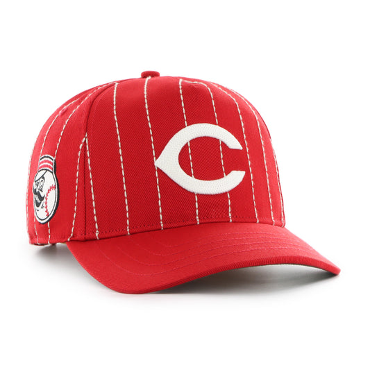 '47 MLB Cincinnati Reds Rawlings Pinstripe Hitch Adjustable Hat - Red