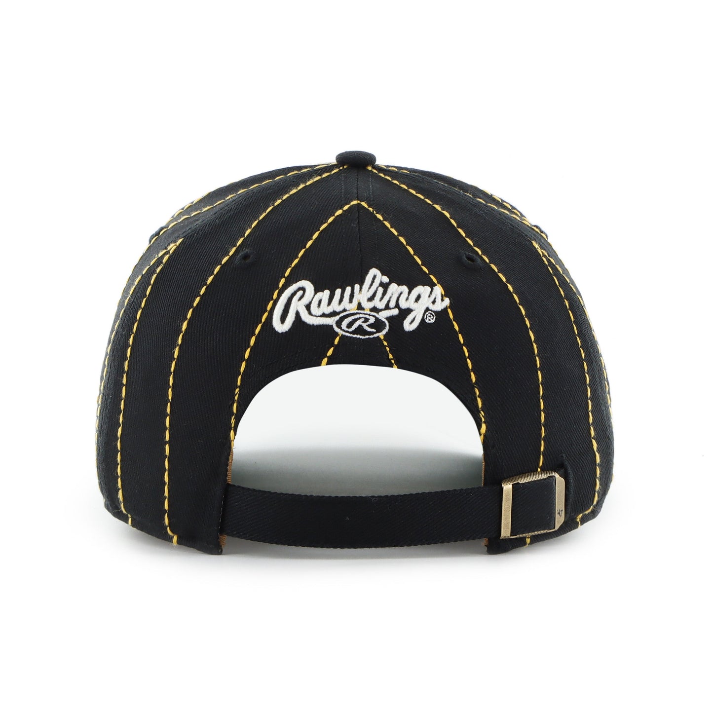 '47 MLB Pittsburgh Pirates Rawlings Pinstripe Hitch Adjustable Hat - Black