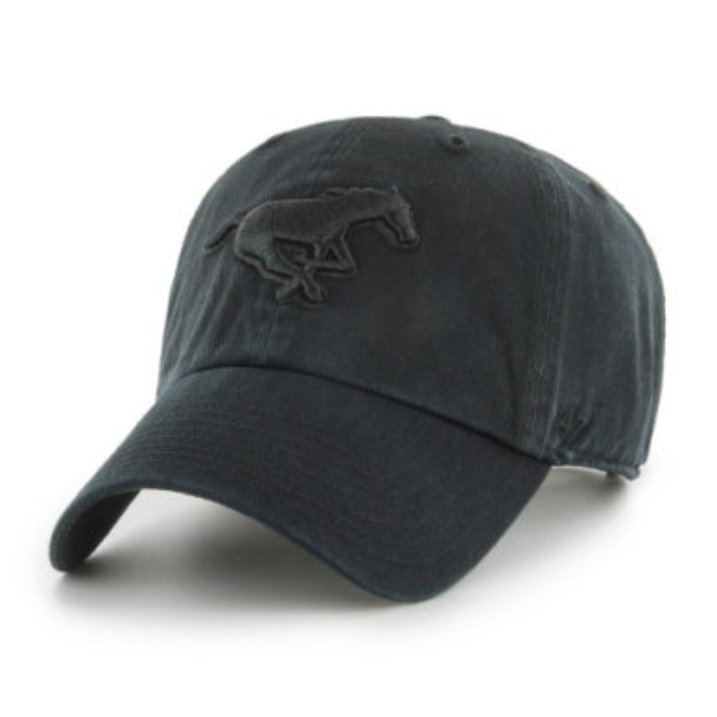 47 CFL Calgary Stampeders Clean Up Adjustable Cap - Black on Black