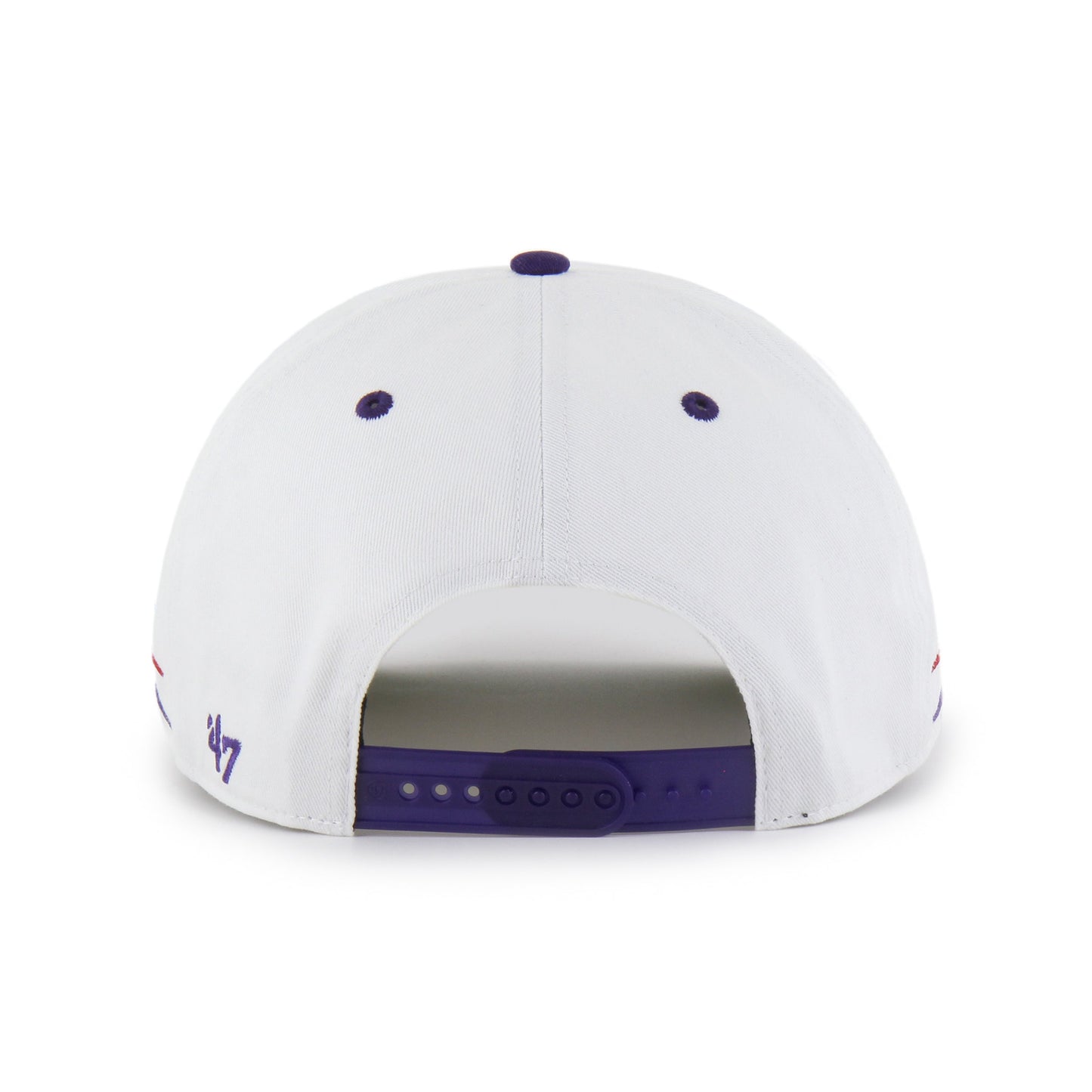 '47 NBA Hitch Toronto Raptors Diamond Cut Snapback Hat - White / Purple