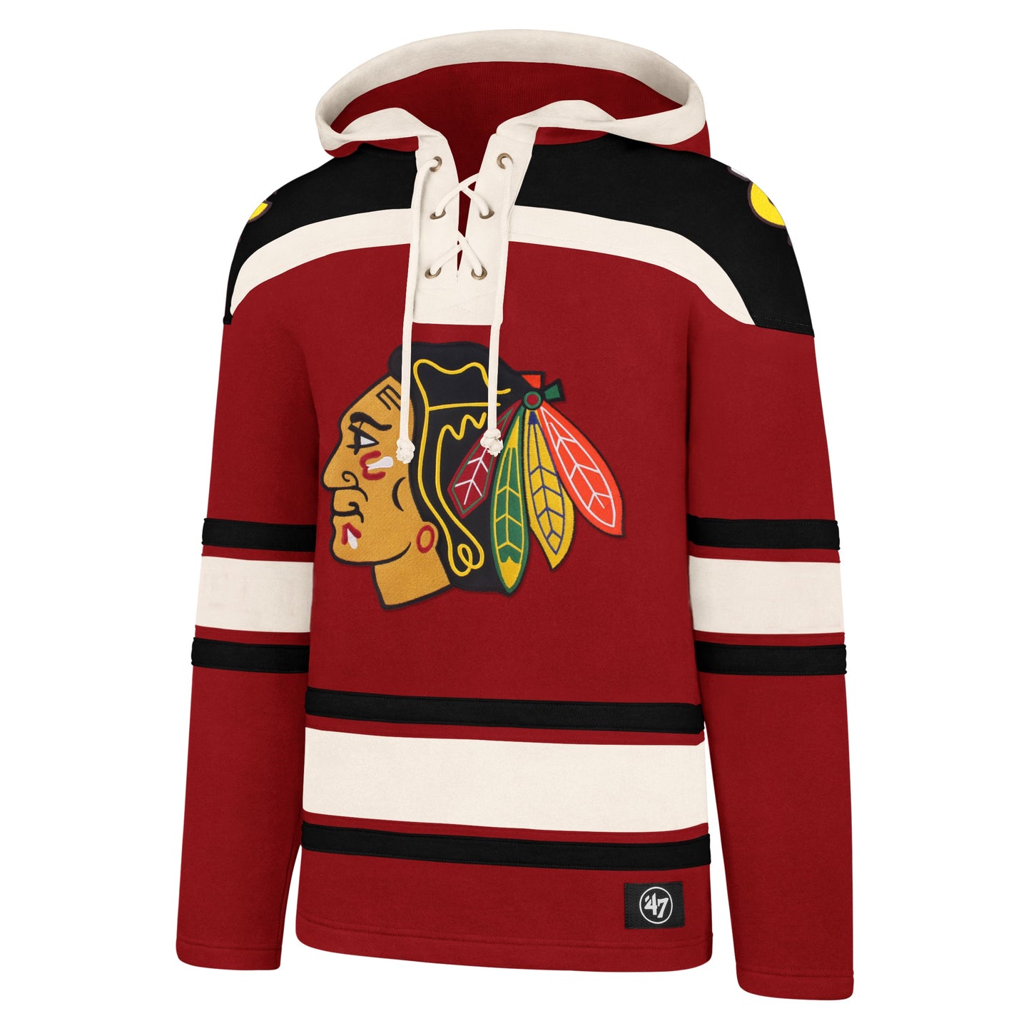 '47 NHL Chicago Blackhawks Lacer Fleece Hoodie - Red