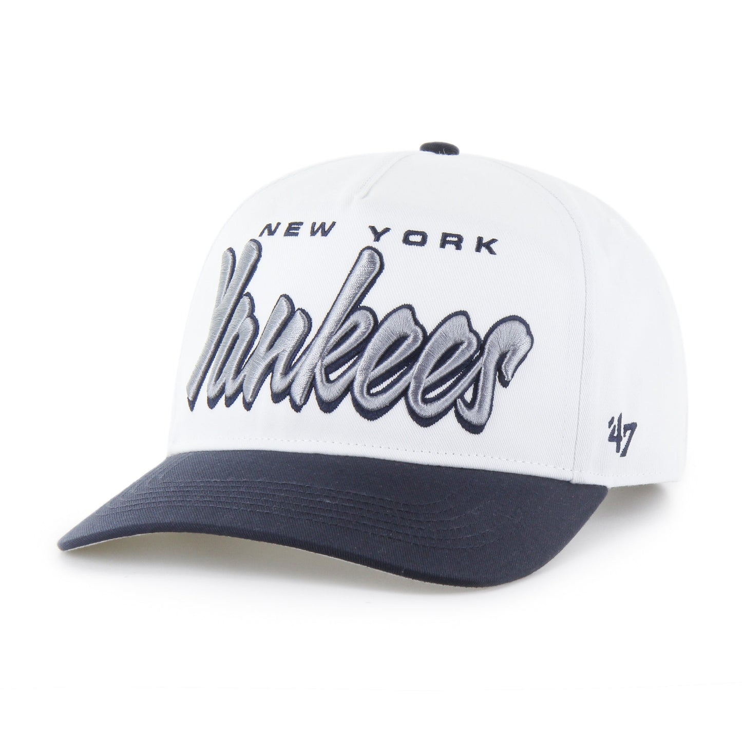 '47 Hitch MLB New York Yankees Drop Shadow Adjustable Cap - White/Navy