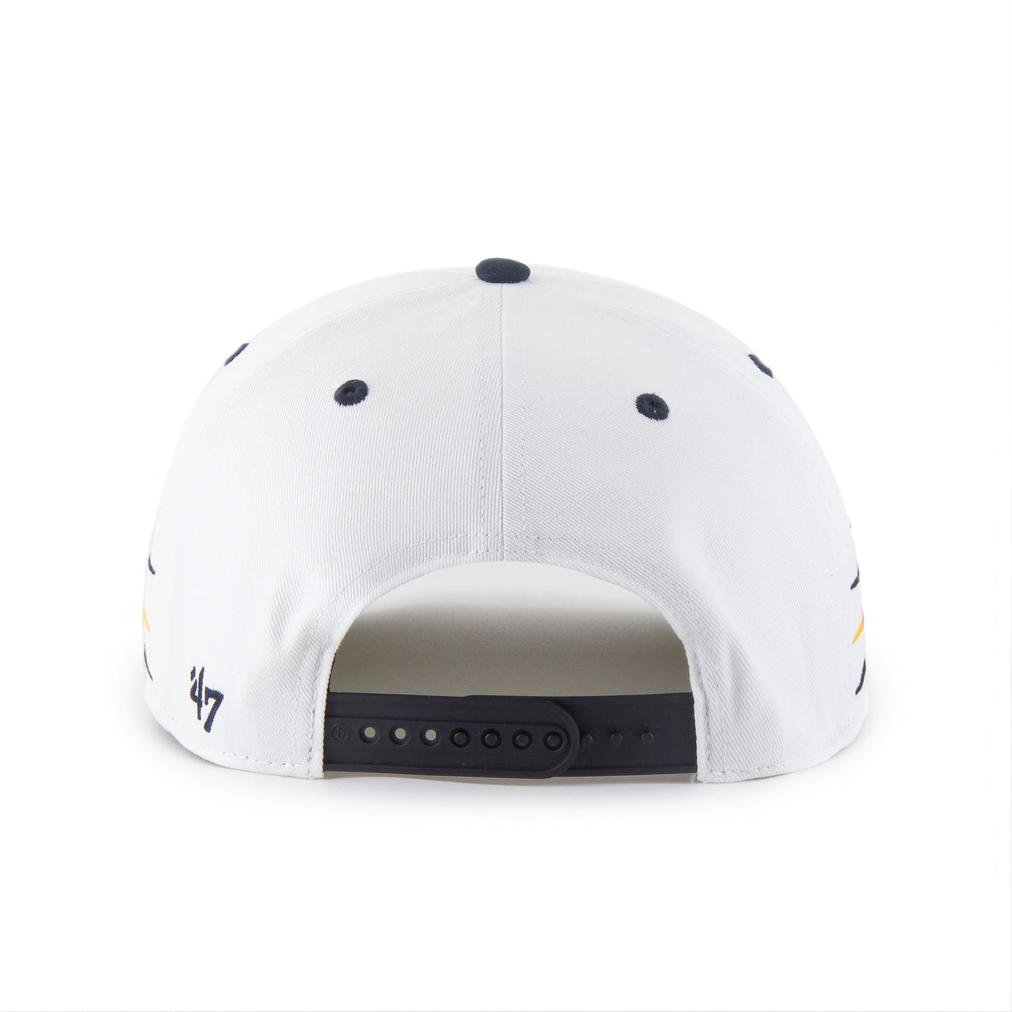 '47 NHL Hitch Boston Bruins Diamond Cut Snapback Hat - White / Black