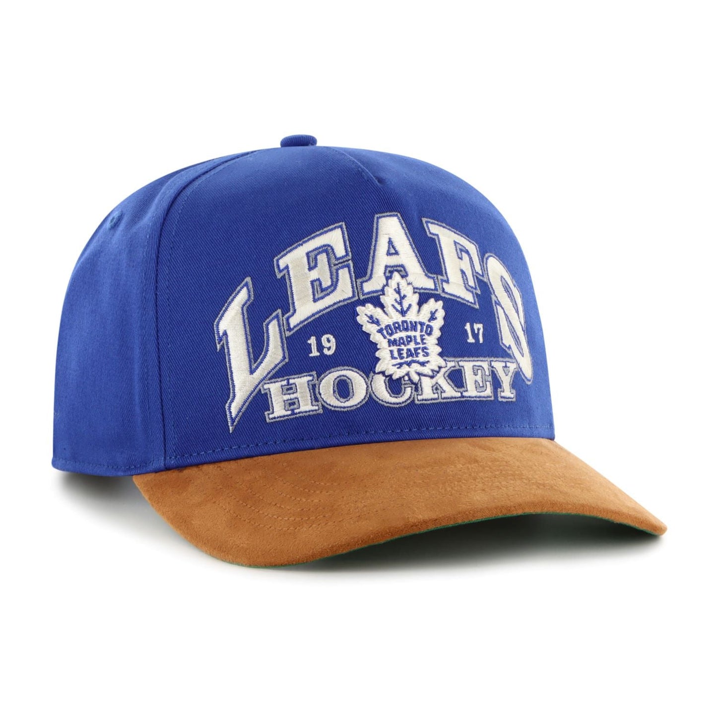 47 NHL Toronto Maple Leafs Break Wood Suede Two Tone Adjustable Hitch Hat - Blue/Brown
