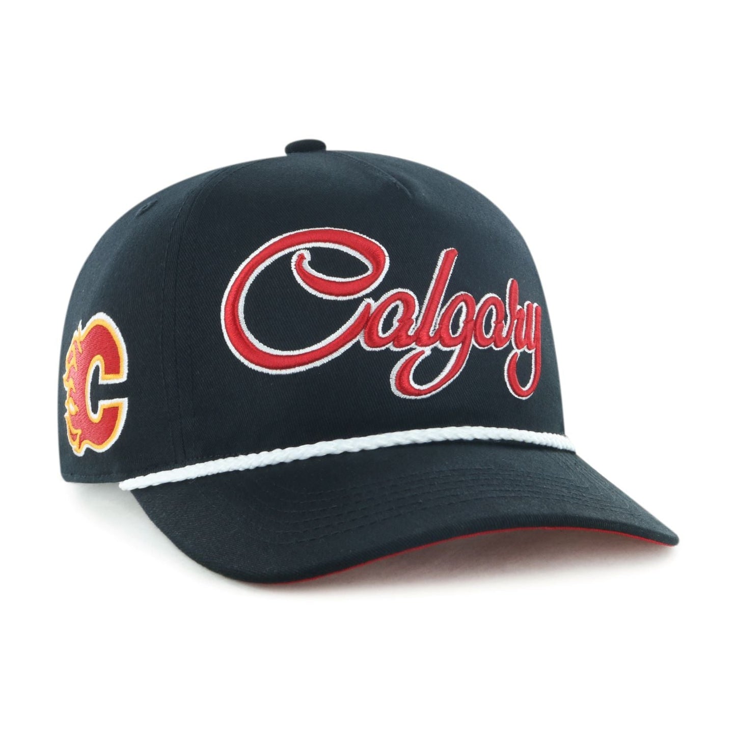 47 NHL Calgary Flames Overhand Hitch Adjustable Hat - Black