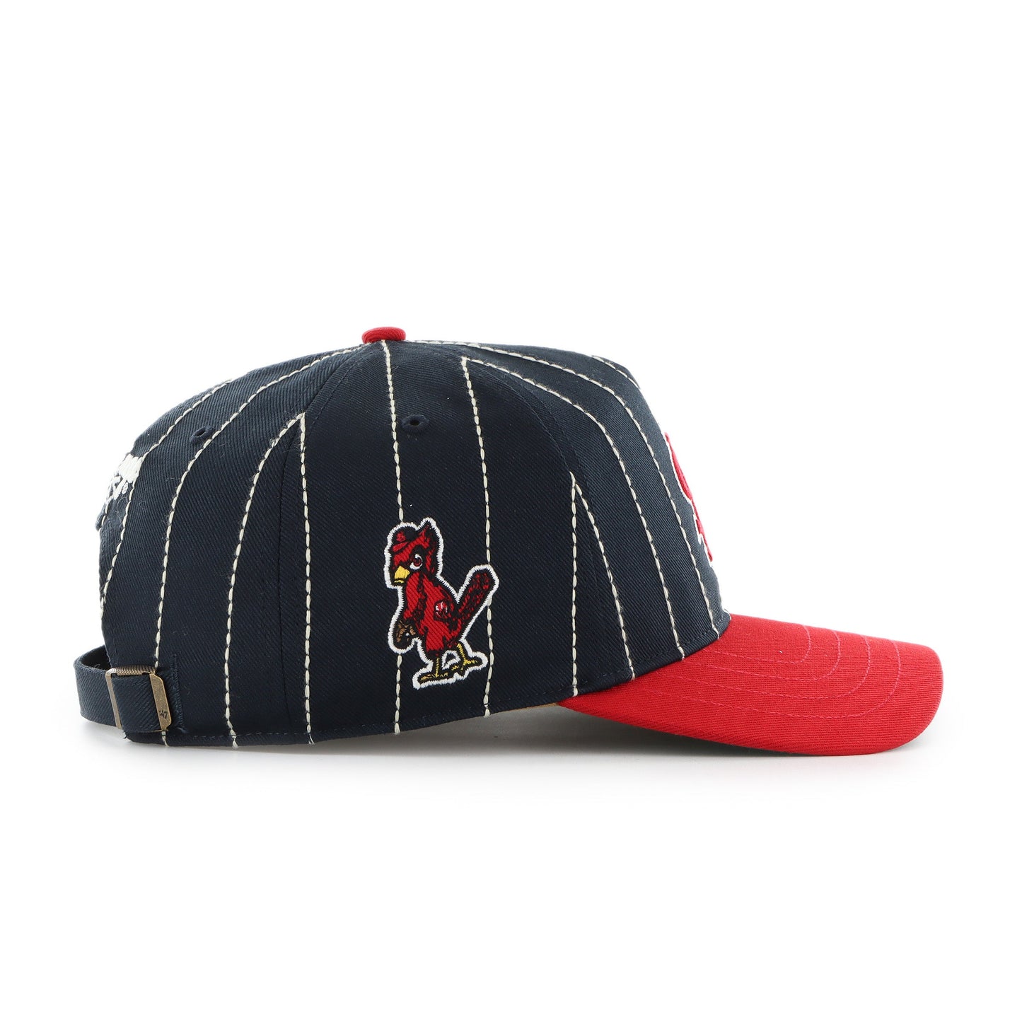 '47 MLB St. Louis Cardinals Rawlings Pinstripe Hitch Adjustable Hat - Navy/Red