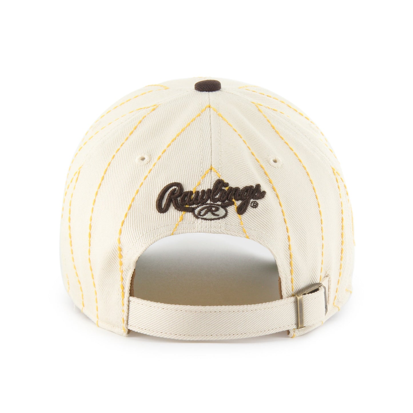 '47 MLB San Diego Padres Rawlings Pinstripe Clean Up Adjustable Snapback Hat - White/Brown