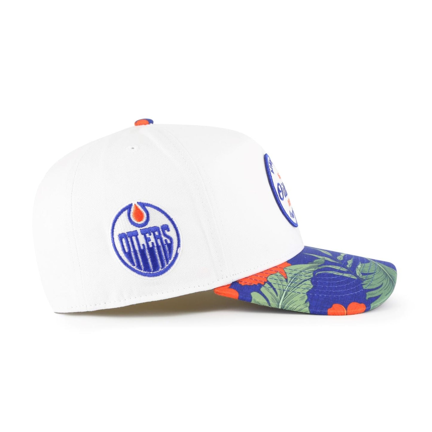 '47 NHL Edmonton Oilers Beach Side Hitch Adjustable Hat - White/Blue