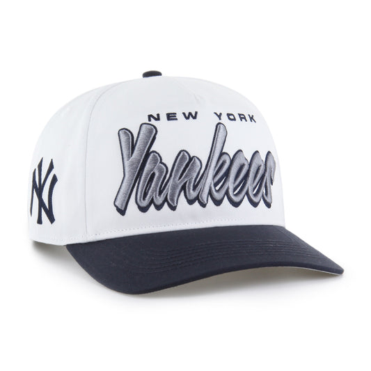 '47 Hitch MLB New York Yankees Drop Shadow Adjustable Cap - White/Navy