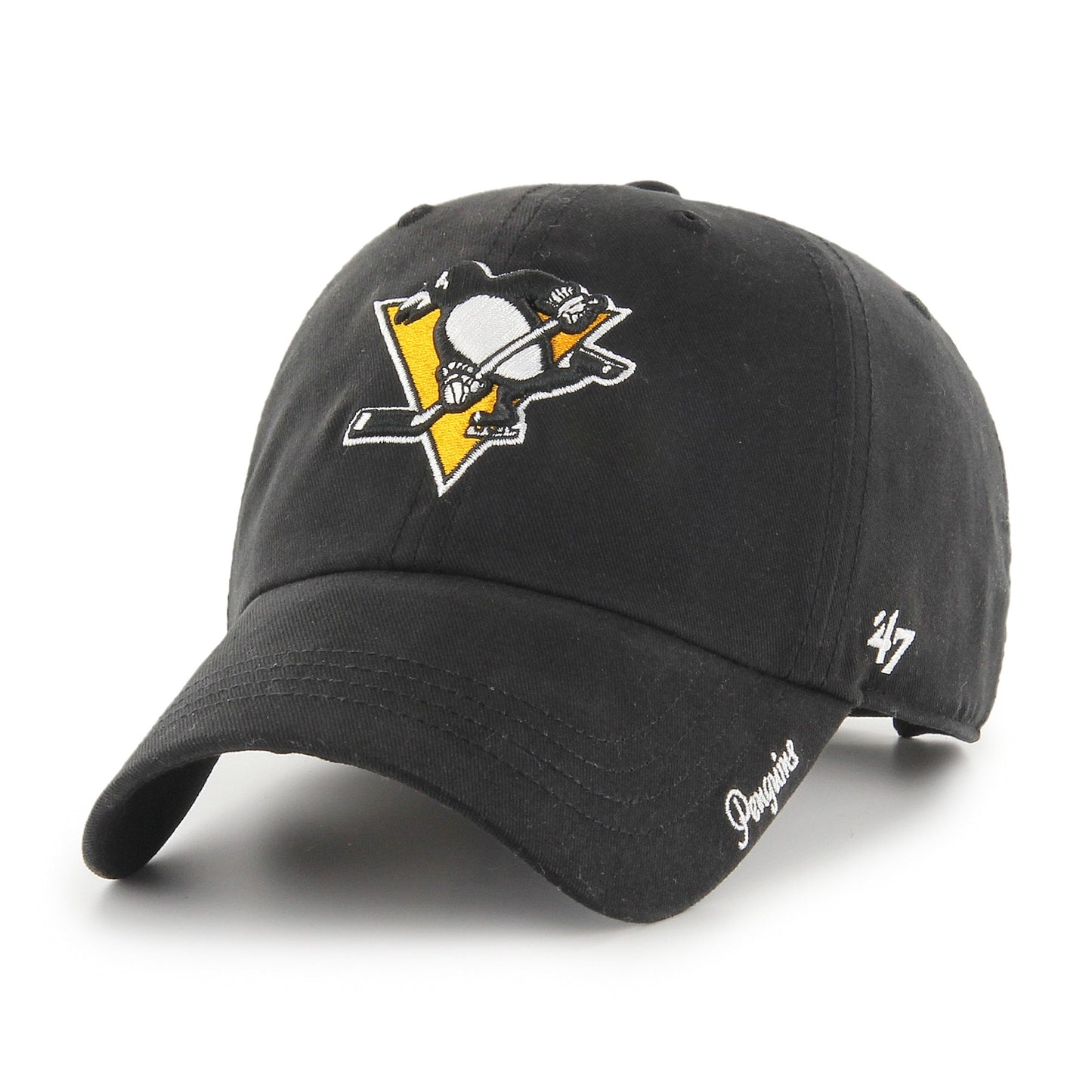 Pittsburgh Penguins '47 NHL Black Miata Clean Up Adjustable Cap - Womens