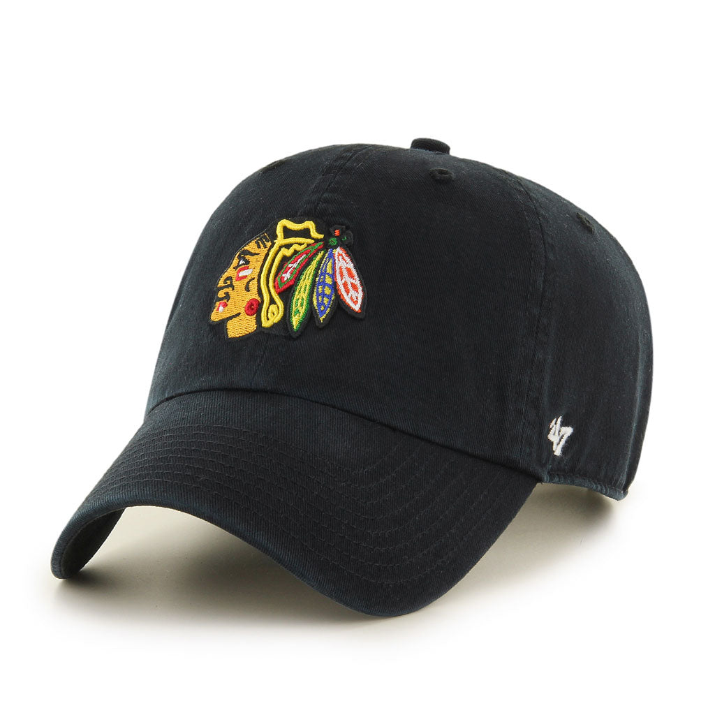 Chicago Blackhawks '47 NHL Black Clean Up Adjustable Cap