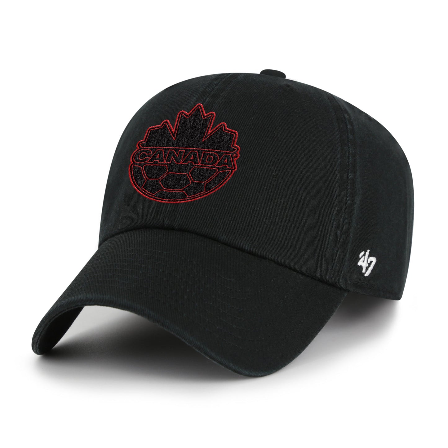'47 Team Canada Soccer Tonal Logo Adjustable Clean Up Hat - Black
